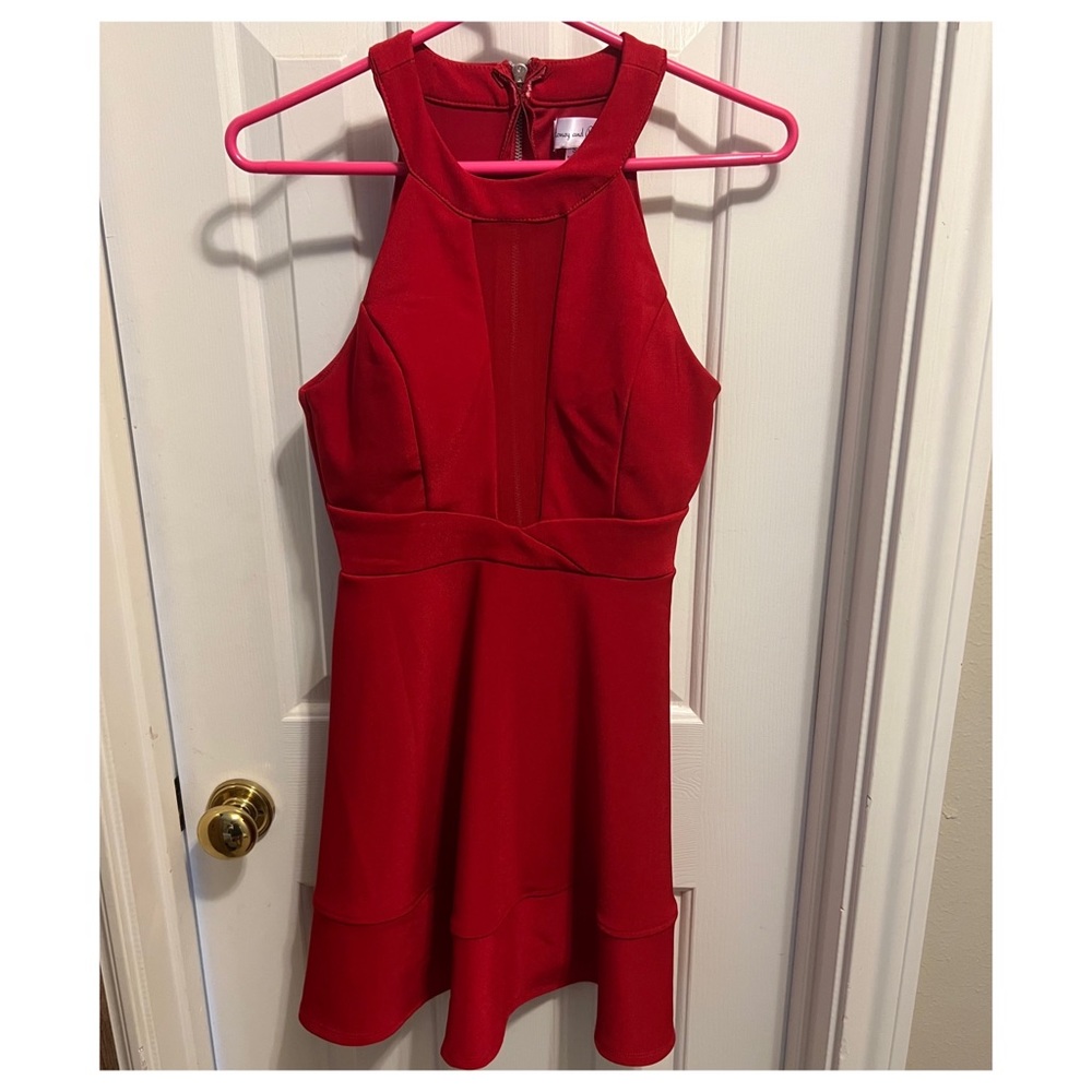 Short red dress